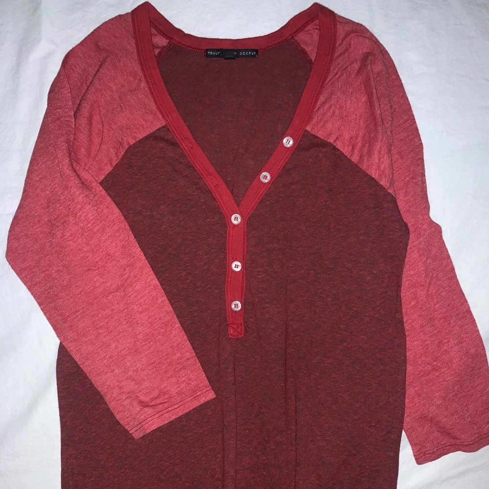 Pacsun / Truly Madly Deeply quarter sleeve tee